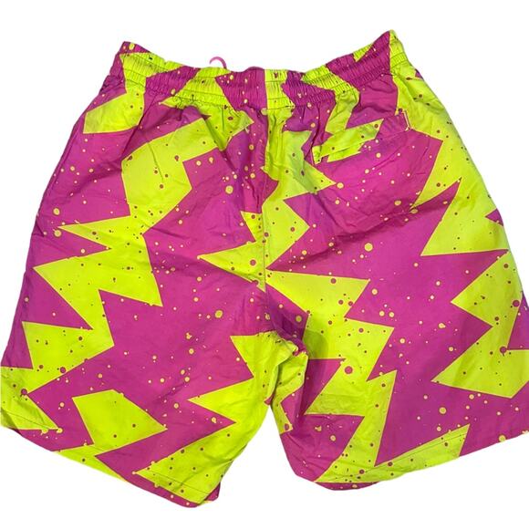 Air Jordan Electric Yellow and Magenta Mens XL Swim Trunks - Picture 2 of 6